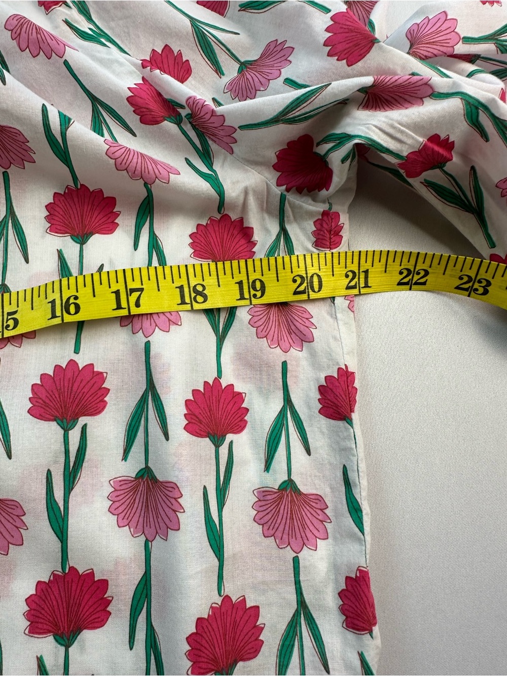 J.Crew Pink Floral Cotton Peasant Blouse Women’s Size M - Picture 9 of 13